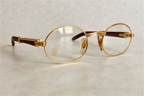 gold frame glasses cartier